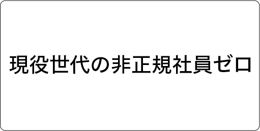 現役世代の非正規社員ゼロ